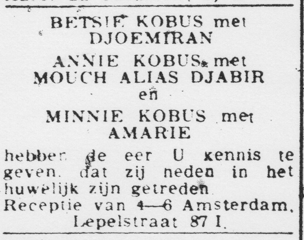 MV huwelijksbericht Kobus detail